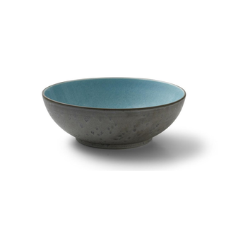 Bitz Salatschüssel aus Steinzeug 30 cm Durchmesser grau/hellblau