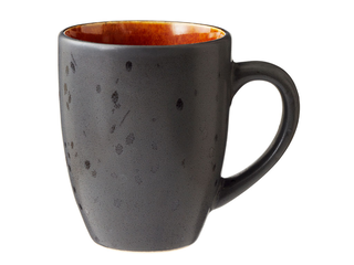 Bitz Kaffeetassen aus Steinzeug 4 Stk Set schwarz mehrfarbig