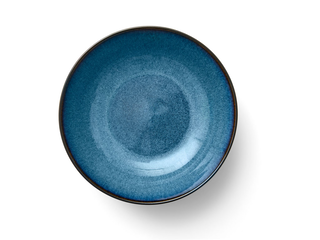 Bitz Salatschssel aus Steinzeug 24 cm Durchmesser schwarz/dunkelblau