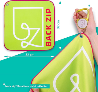 back zip keenon Sports® Microfaser-Handtuch inklusive Netztasche, Red