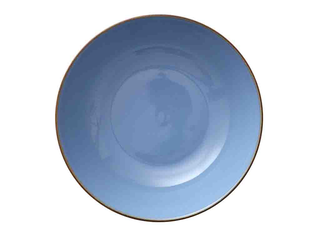 Bitz Salatschssel aus Steinzeug 24 cm Durchmesser braun/blau