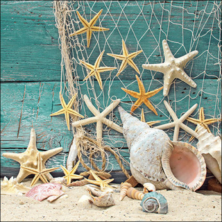 Ambiente Servietten Starfish mehrfarbig