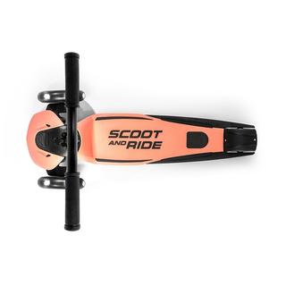 Scoot & Ride Highwaykick 5 Peach - Klappbares Kickboard mit LED-Rädern