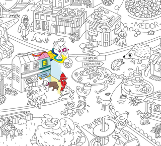 OMY Giant Coloring Poster, Animal City