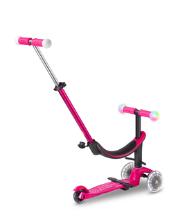 Micro Mini2Grow Deluxe Magic Scooter mit Sitz LED pink